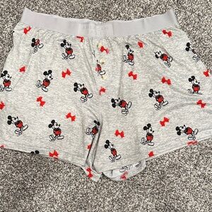 American Eagle Outfitters Gray and Red Patterned Mickey Mouse Boxers